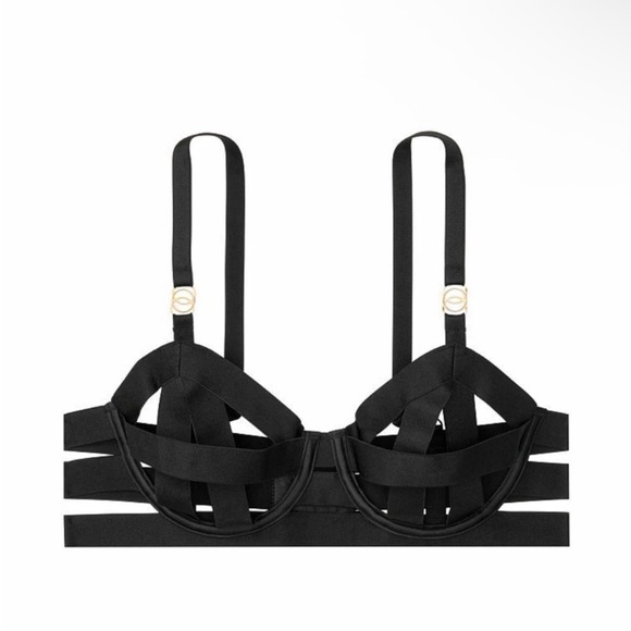 SEXY Victoria's Secret Black Strappy Lingerie Set - Picture 4 of 6